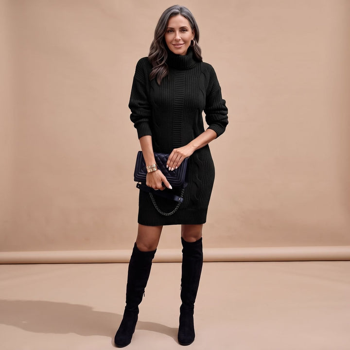 Festliches Damen Strickkleid für Hochzeitsgäste Midi (4)