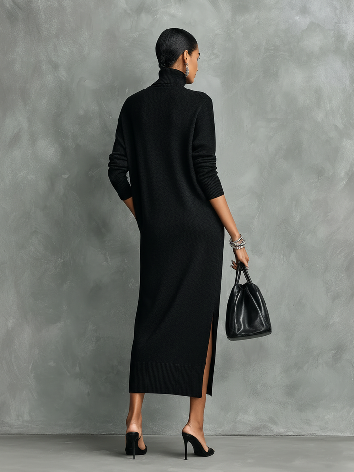 Festliches Herbstkleid Midi im klassischen Stil (2)