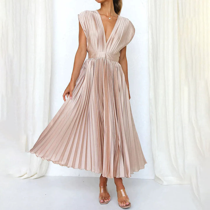 Festliches Kleid für Damen Elegant Bequem in Champagner
