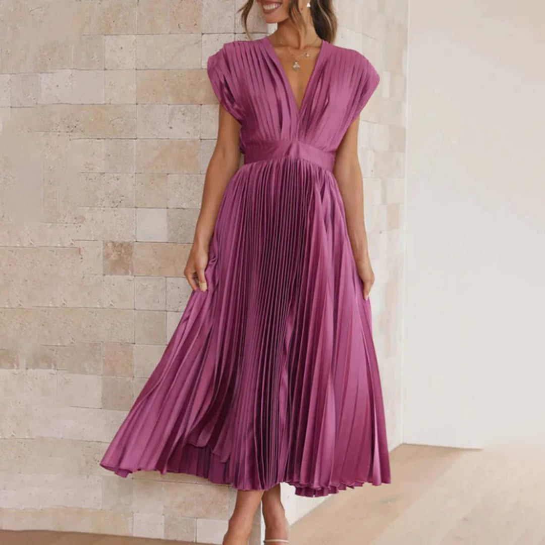 Festliches Kleid für Damen Elegant Bequem in Pflaume