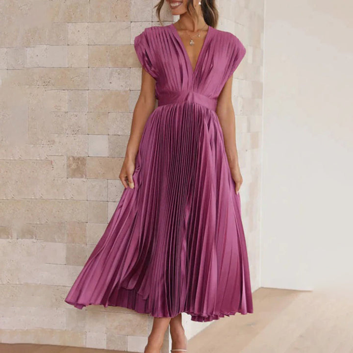 Festliches Kleid für Damen Elegant Bequem in Pflaume