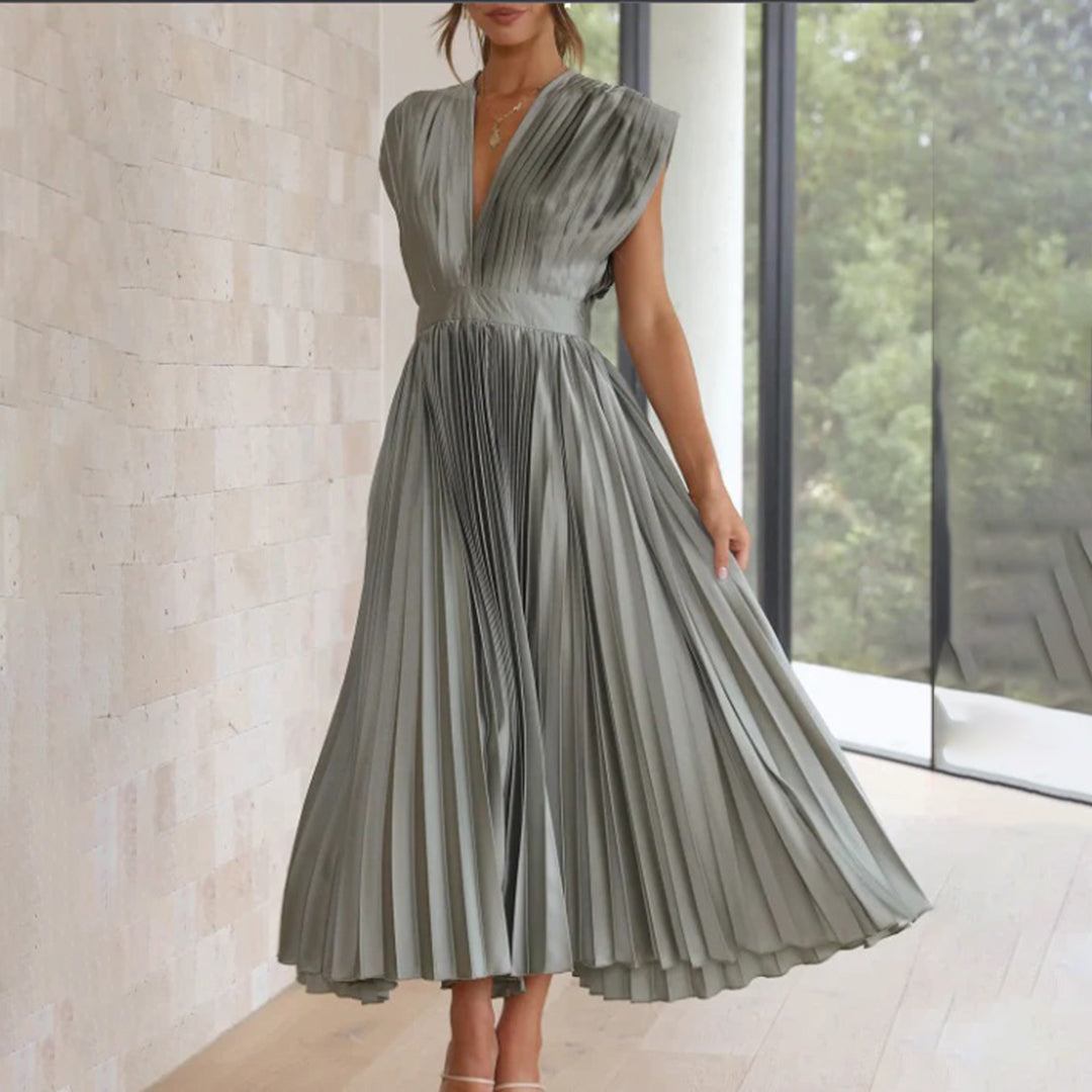 Festliches Kleid für Damen Elegant Bequem in Silberfarben