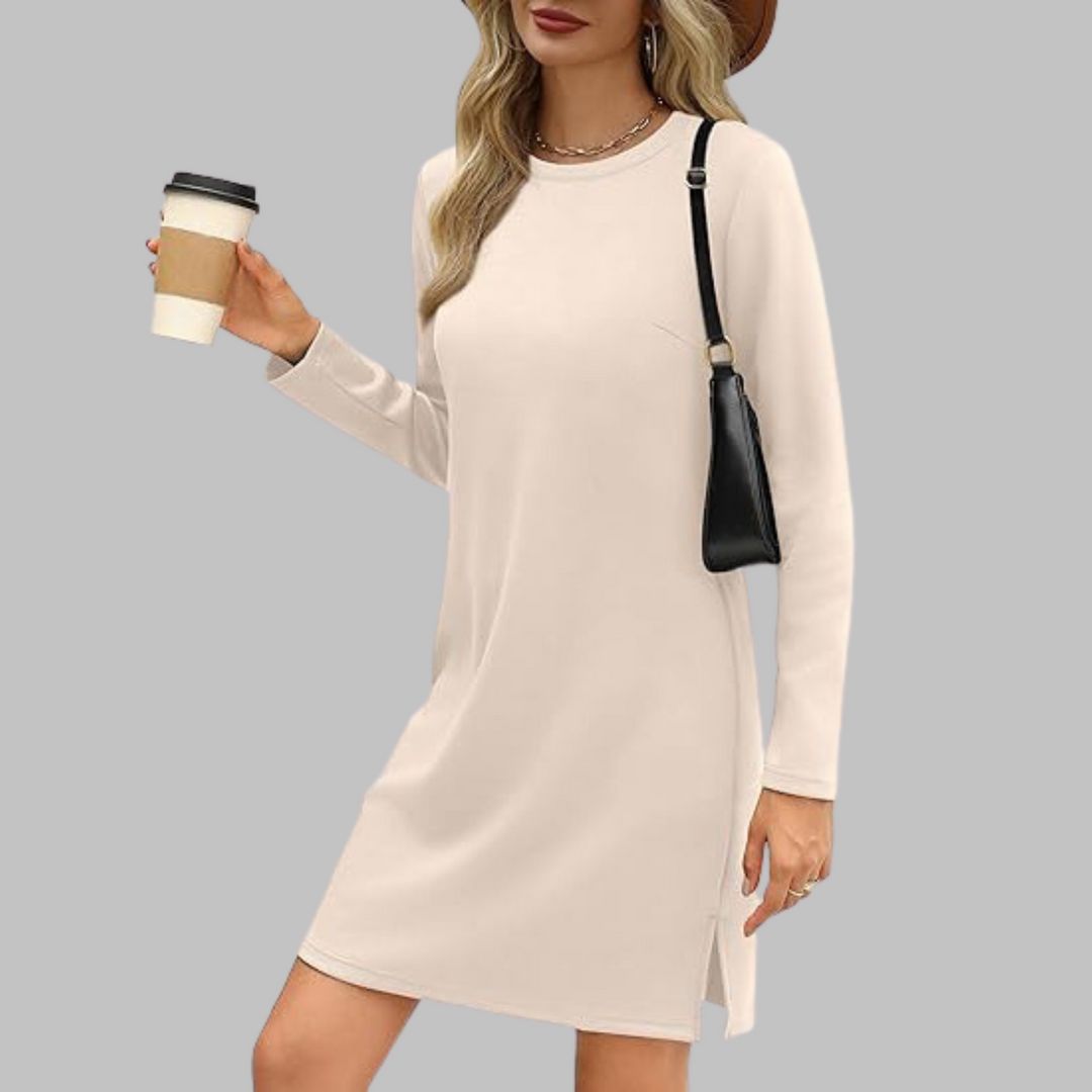 Festliches Minikleid für Herbst-Hochzeitsgäste in Beige