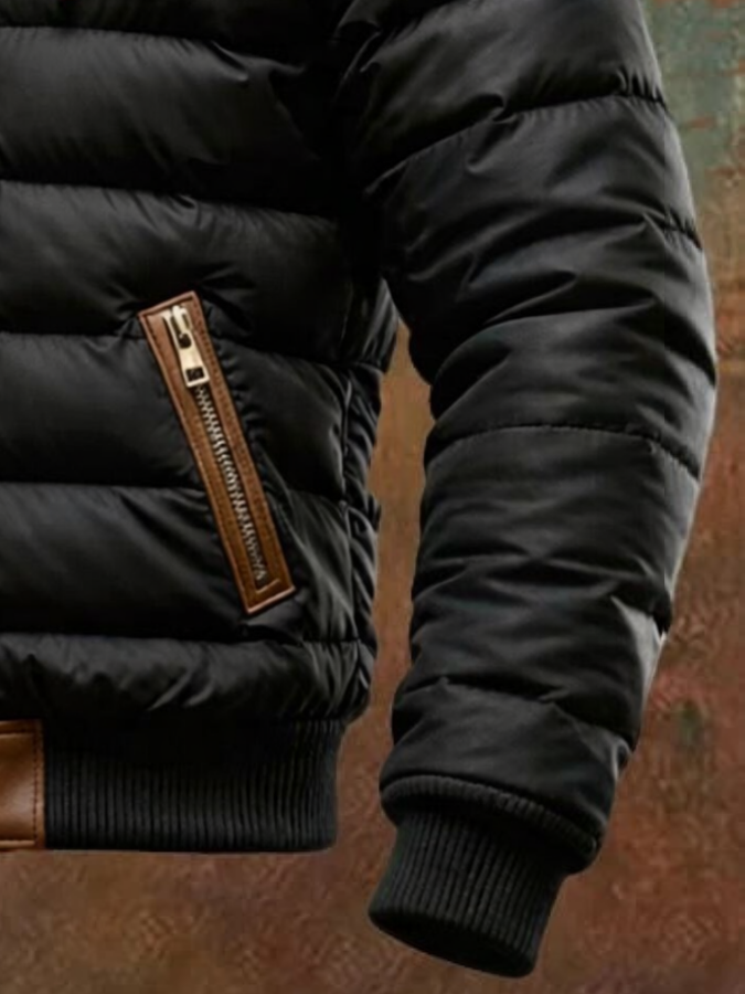 Fleece-gefütterte Steppjacke mit Kapuze für Damen (2)