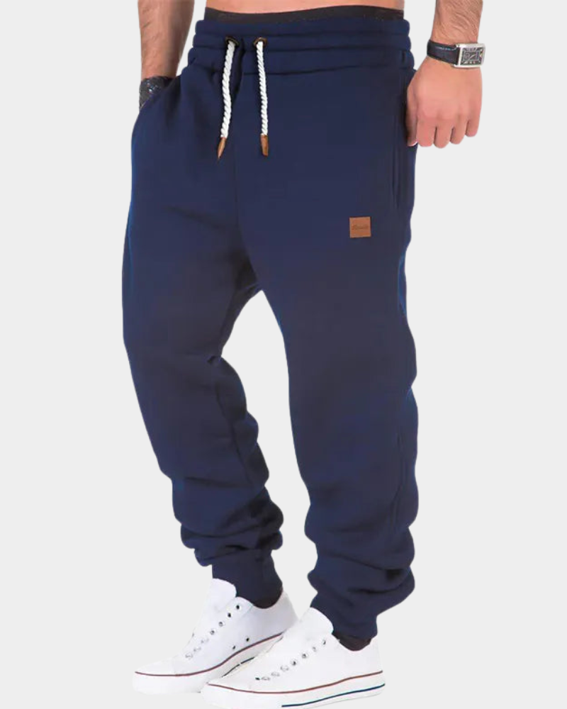 Flexible Herren Jogginghose mit verstellbarem Bund in Marineblau