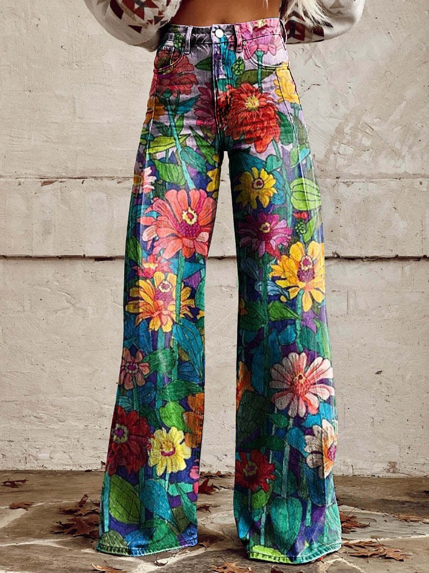 Florale Weithose für sommerliche Anlässe in Gänseblümchen