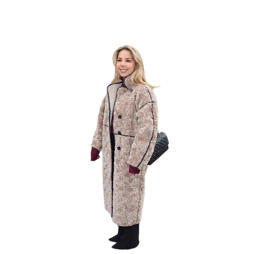 Gemütliche Winterjacke Damen mit Teddy-Kunstfell (5)