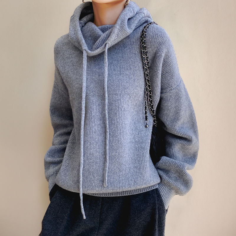 Gemütlicher Damen Pullover mit Schalkragen für Herbst (6)