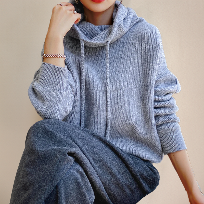 Gemütlicher Damen Pullover mit Schalkragen für Herbst (7)