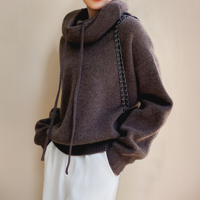 Gemütlicher Damen Pullover mit Schalkragen für Herbst (8)