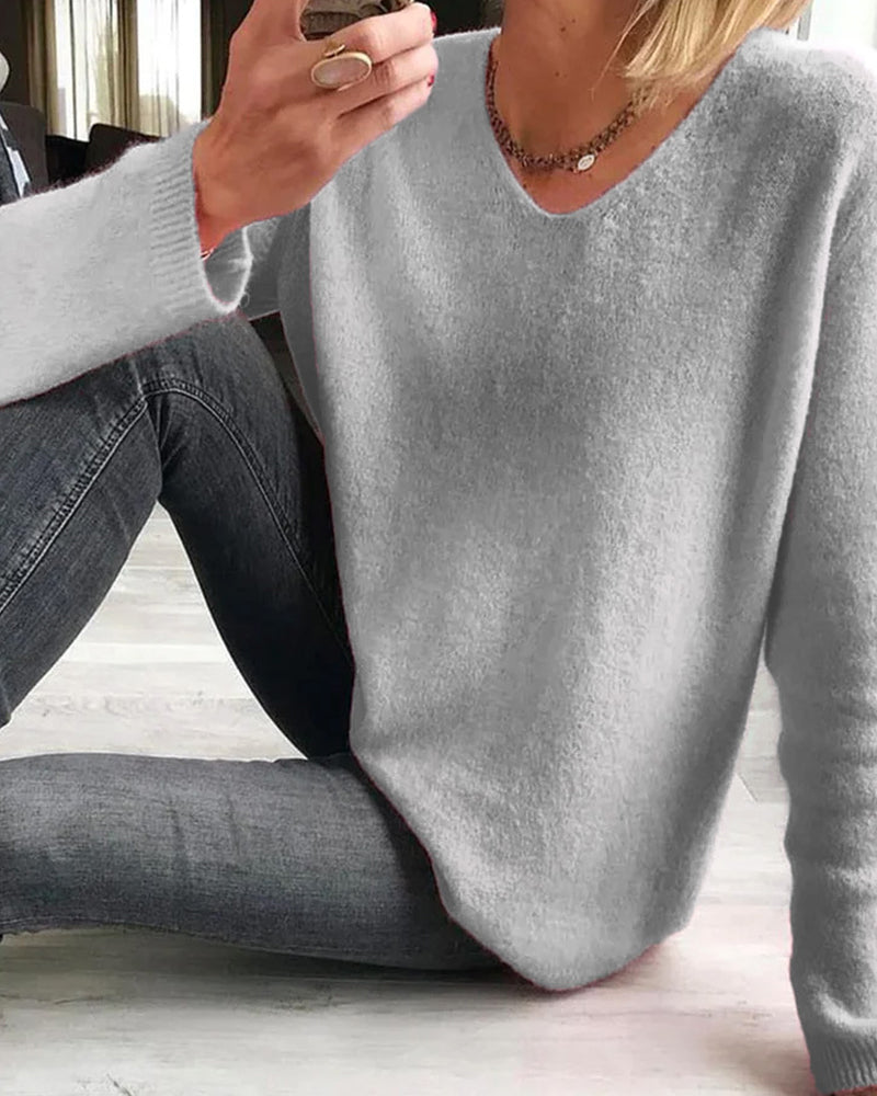 Gemütliches Damen Sweatshirt aus Baumwolle zum Alltag (4)