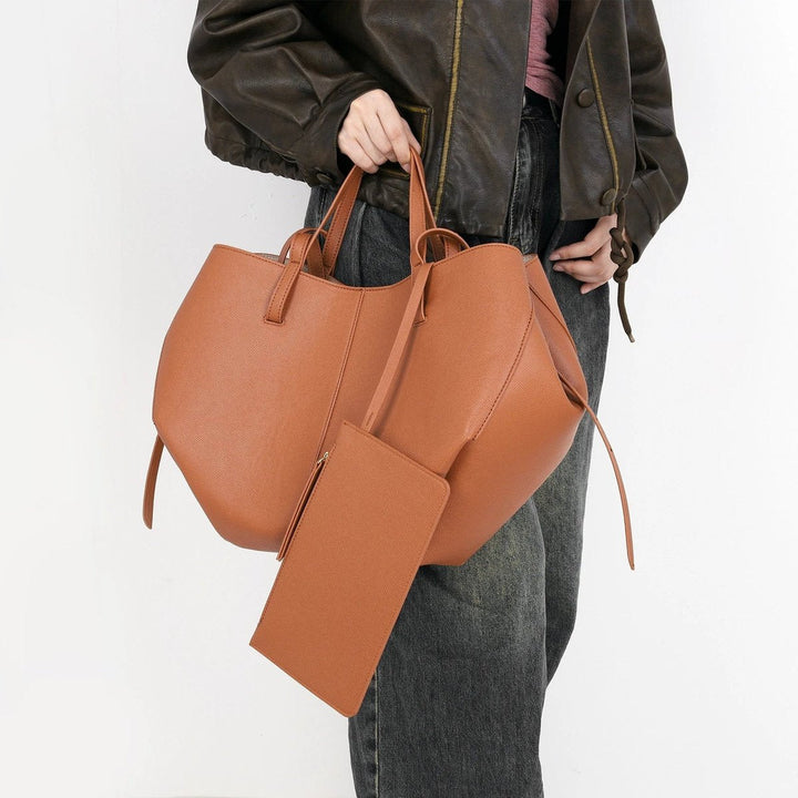 Große Damen Vintage Kunstleder Laptoptasche (4)