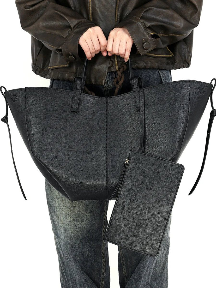 Große Damen Vintage Kunstleder Laptoptasche (5)