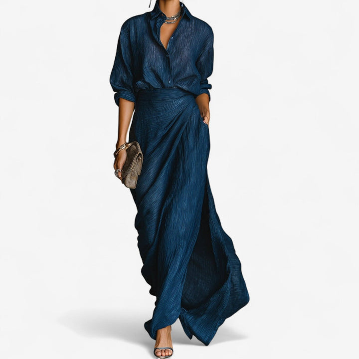 Helena™ Elegantes Maxi-Herbstkleid