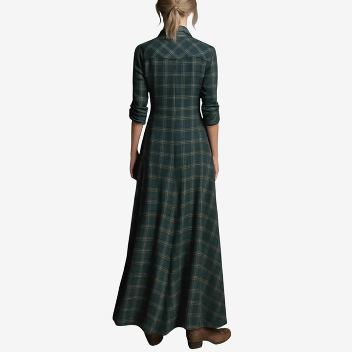 Herbst-Kleid Midi elegant geschnitten (3)