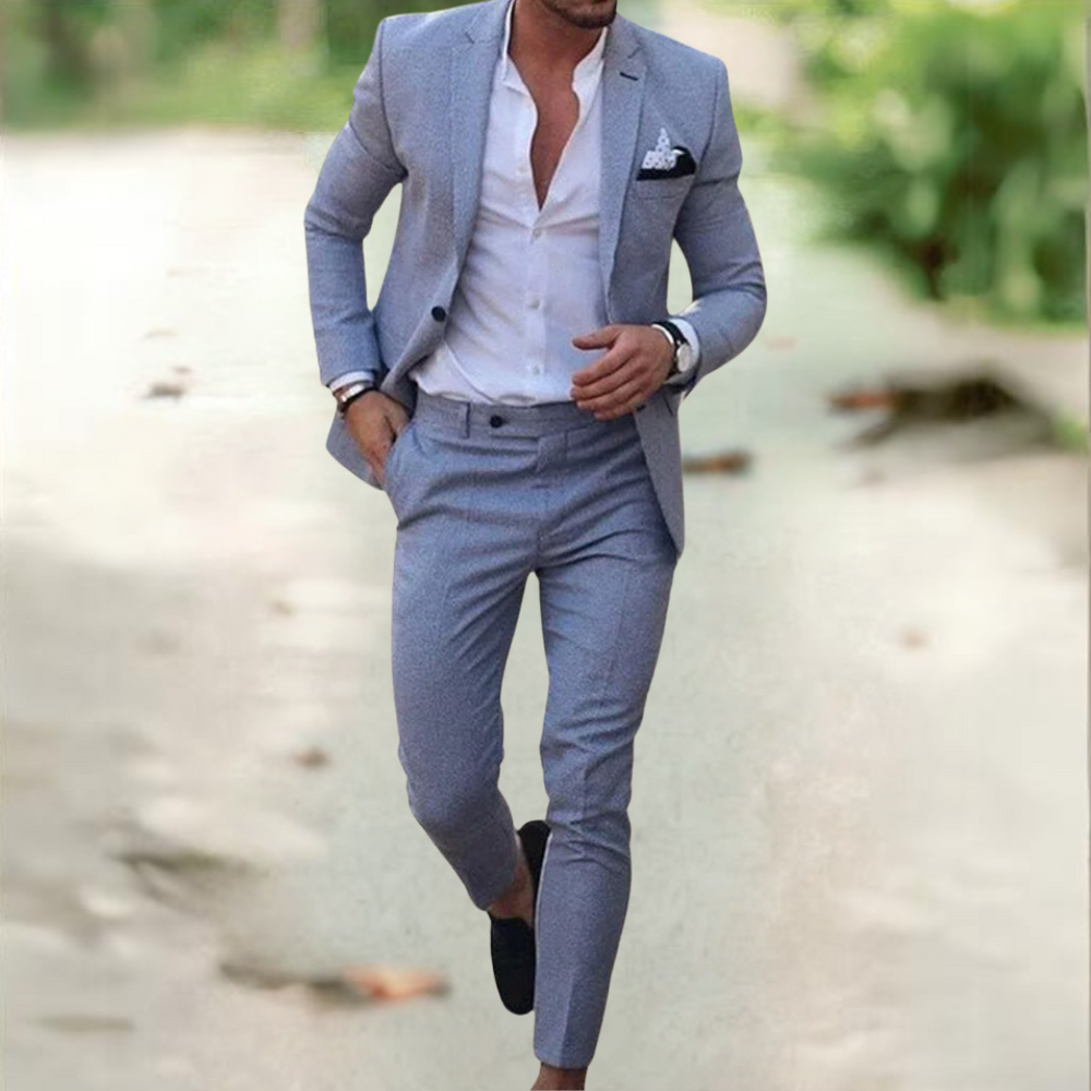 Herren Anzug mit hochwertiger Hose im Business-Look in Grau (ausverkauft)