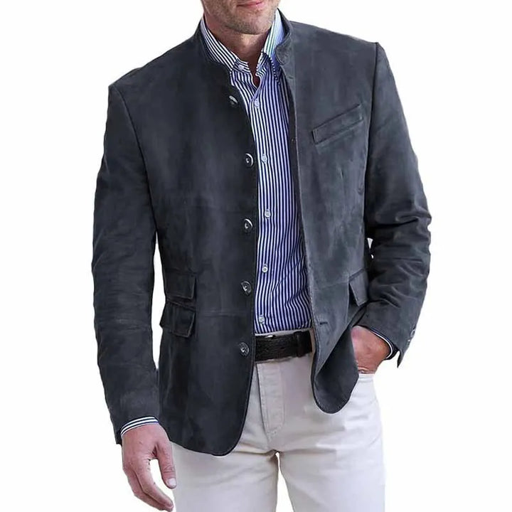 Herren Businessjacke im leichten modernen Stil in Grau