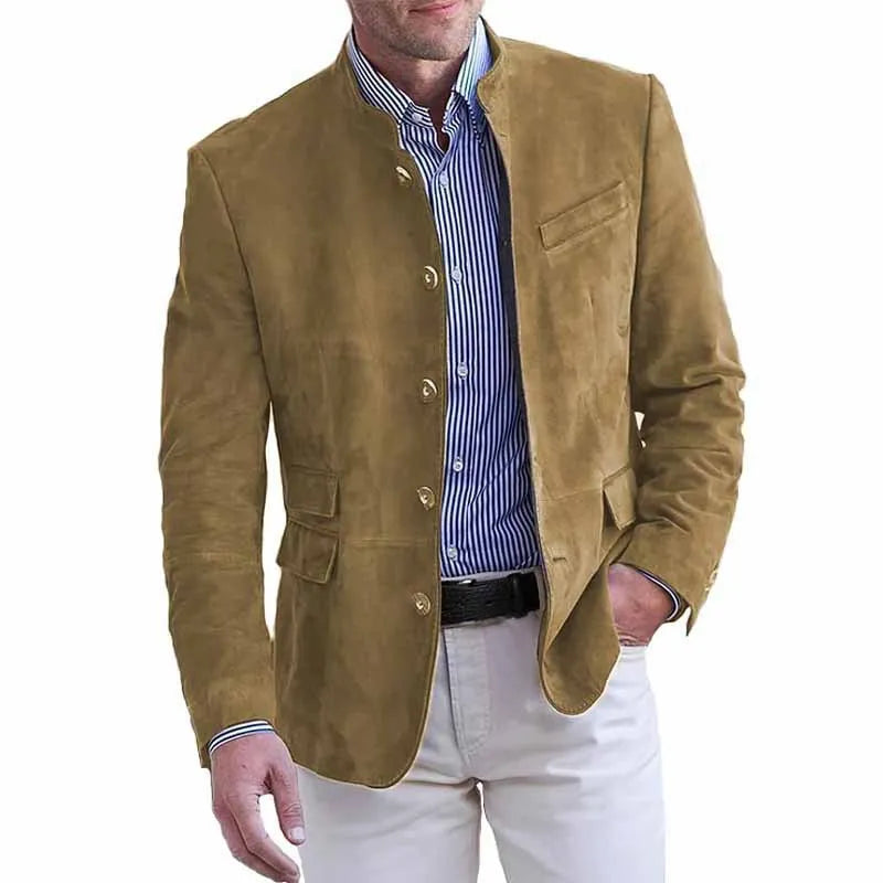 Herren Businessjacke im leichten modernen Stil in Khaki