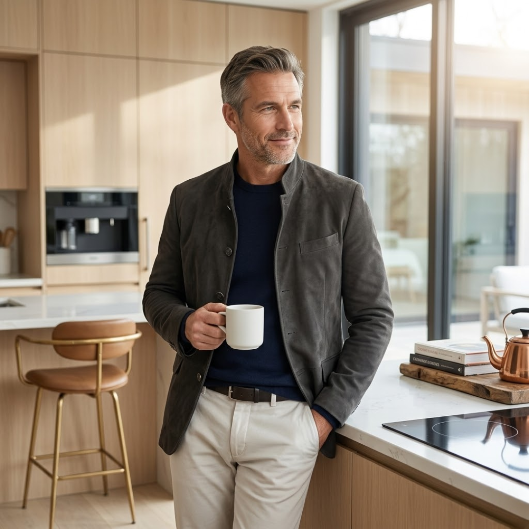 Herren Cardigan mit modernem Schnitt und Struktur (3)
