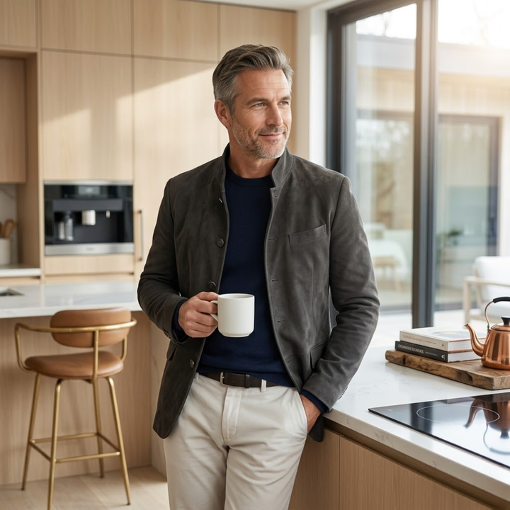 Herren Cardigan mit modernem Schnitt und Struktur (3)