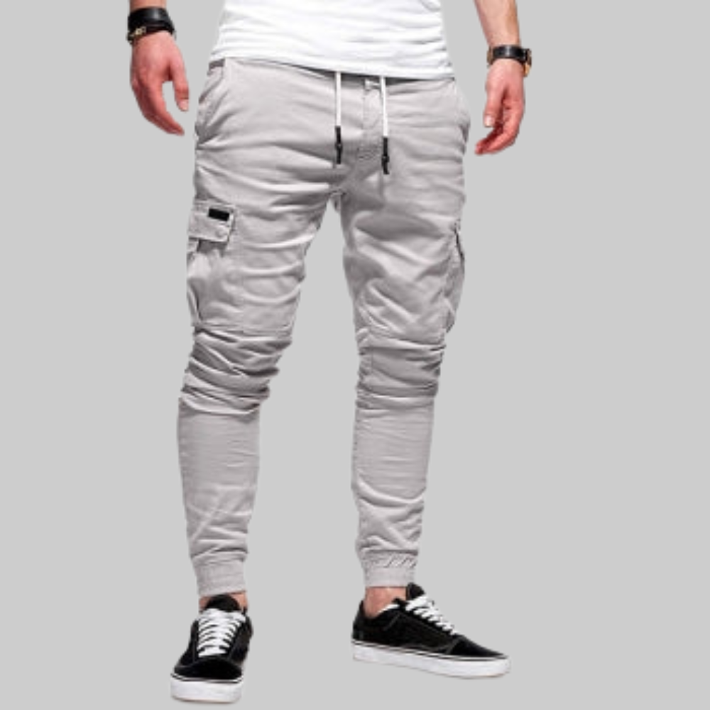 Herren Cargo-Hose komfortabel für den Alltag in Hellgrau