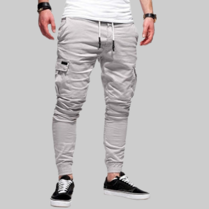 Herren Cargo-Hose komfortabel für den Alltag in Hellgrau