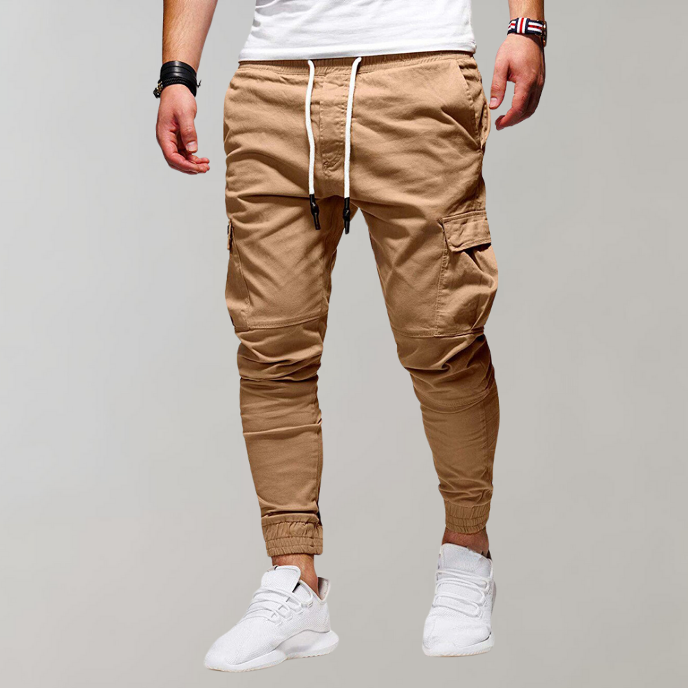 Herren Cargo-Hose komfortabel für den Alltag in Khaki