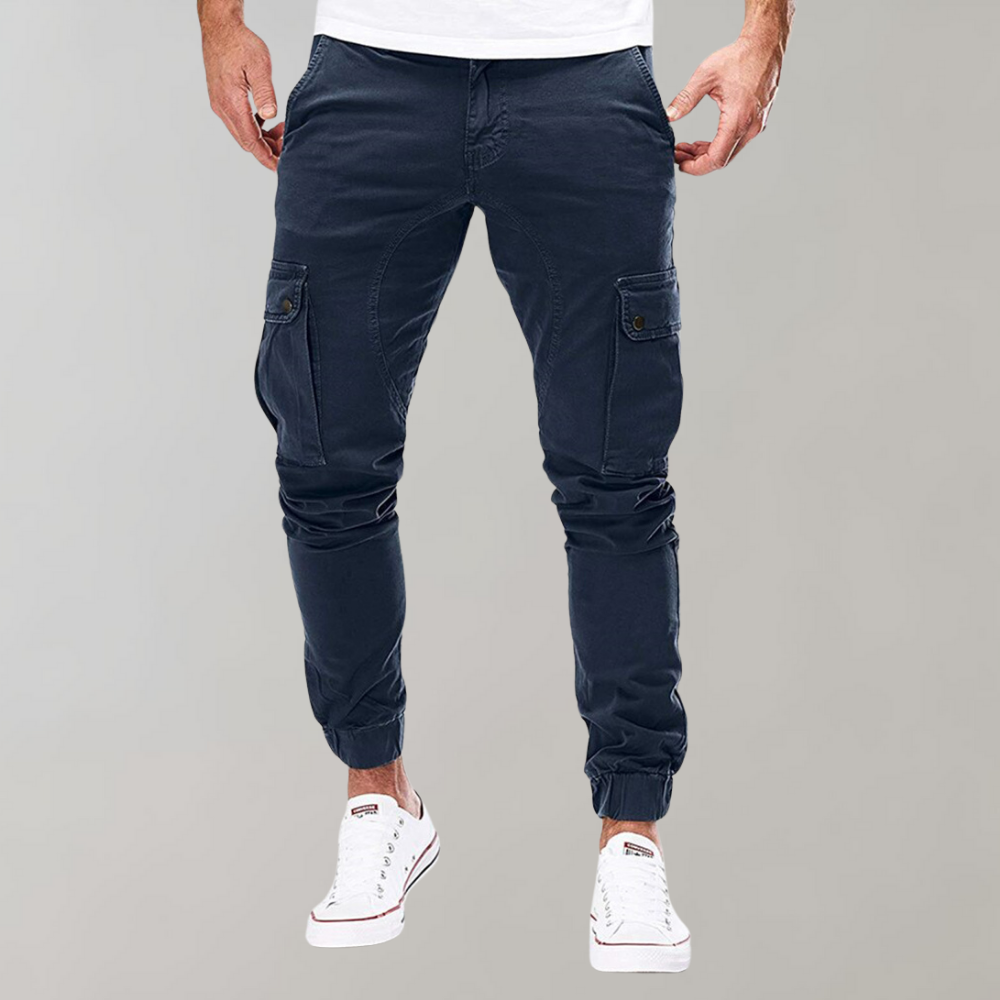 Herren Cargo-Hose komfortabel für den Alltag in Marineblau