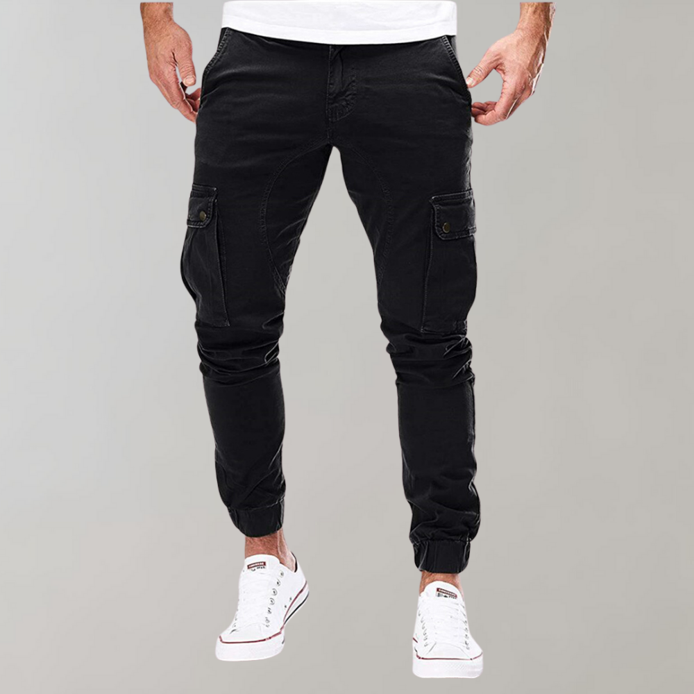 Herren Cargo-Hose komfortabel für den Alltag in Schwarz