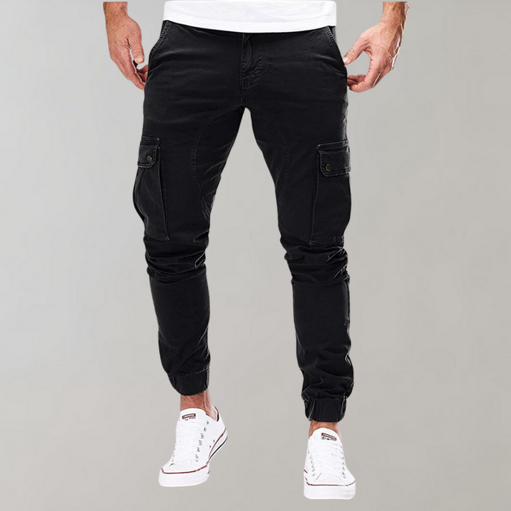 Herren Cargo-Hose komfortabel für den Alltag in Schwarz