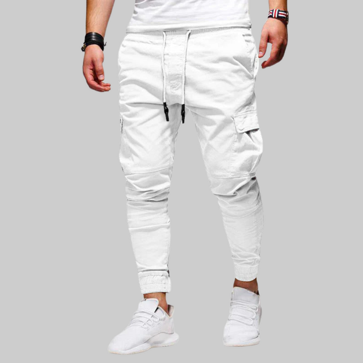 Herren Cargo-Hose komfortabel für den Alltag in Weiß