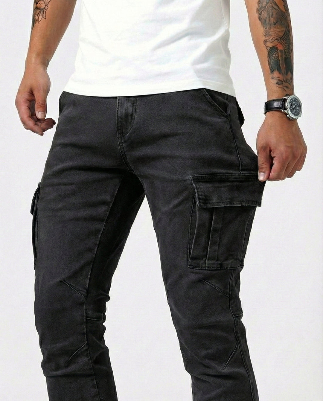 Herren Cargo-Hose mit Stretch für den Alltag (12)