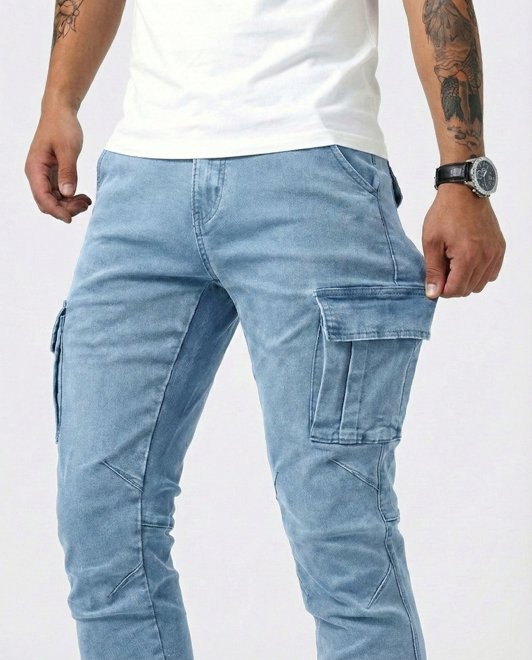 Herren Cargo-Hose mit Stretch für den Alltag (3)