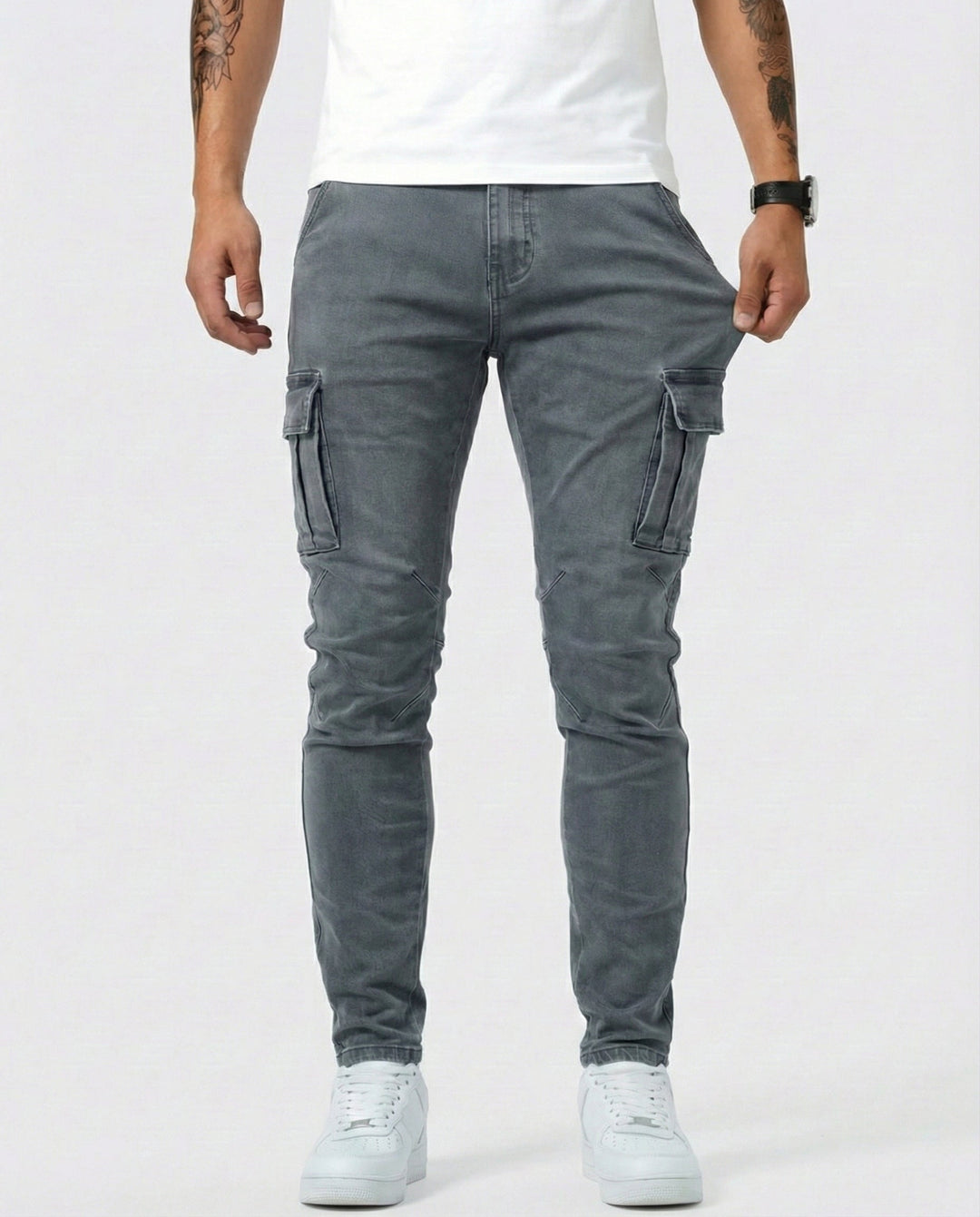 Herren Cargo-Hose mit Stretch für den Alltag (6)