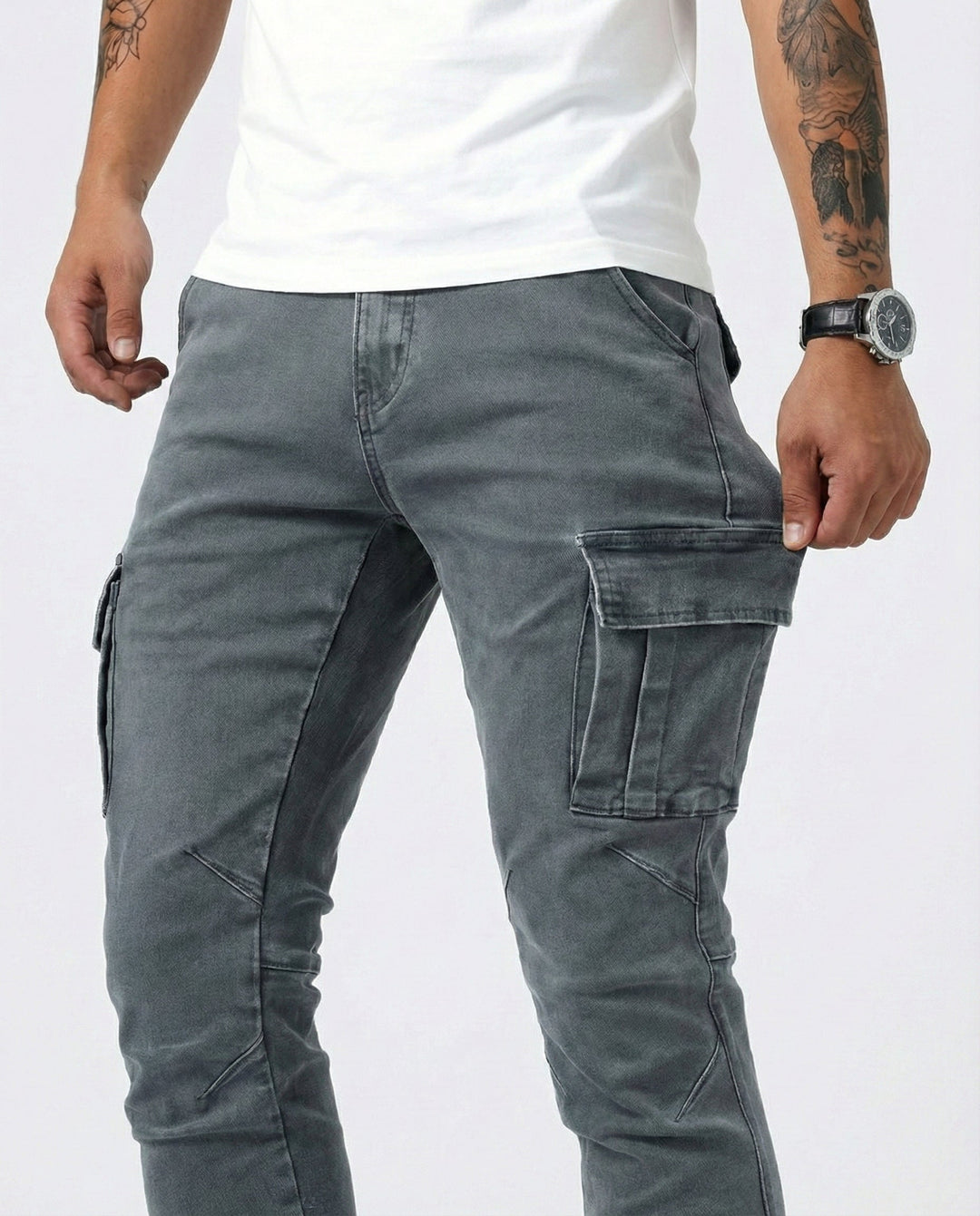 Herren Cargo-Hose mit Stretch für den Alltag (7)