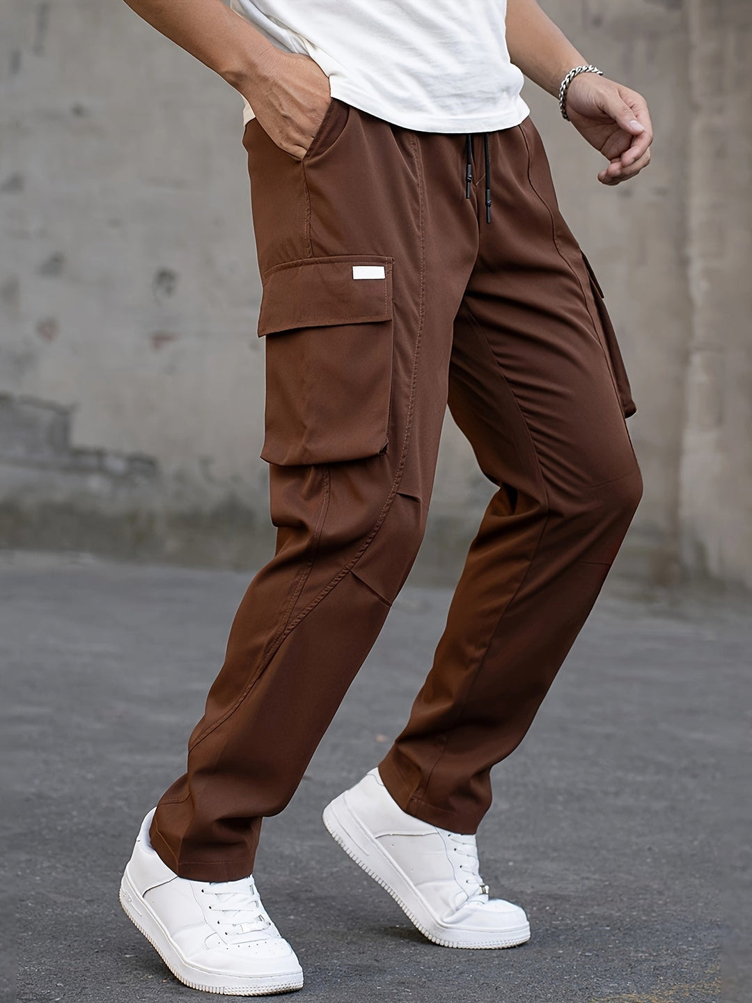 Herren Cargo-Hose Modern für Alltag in Kaffee