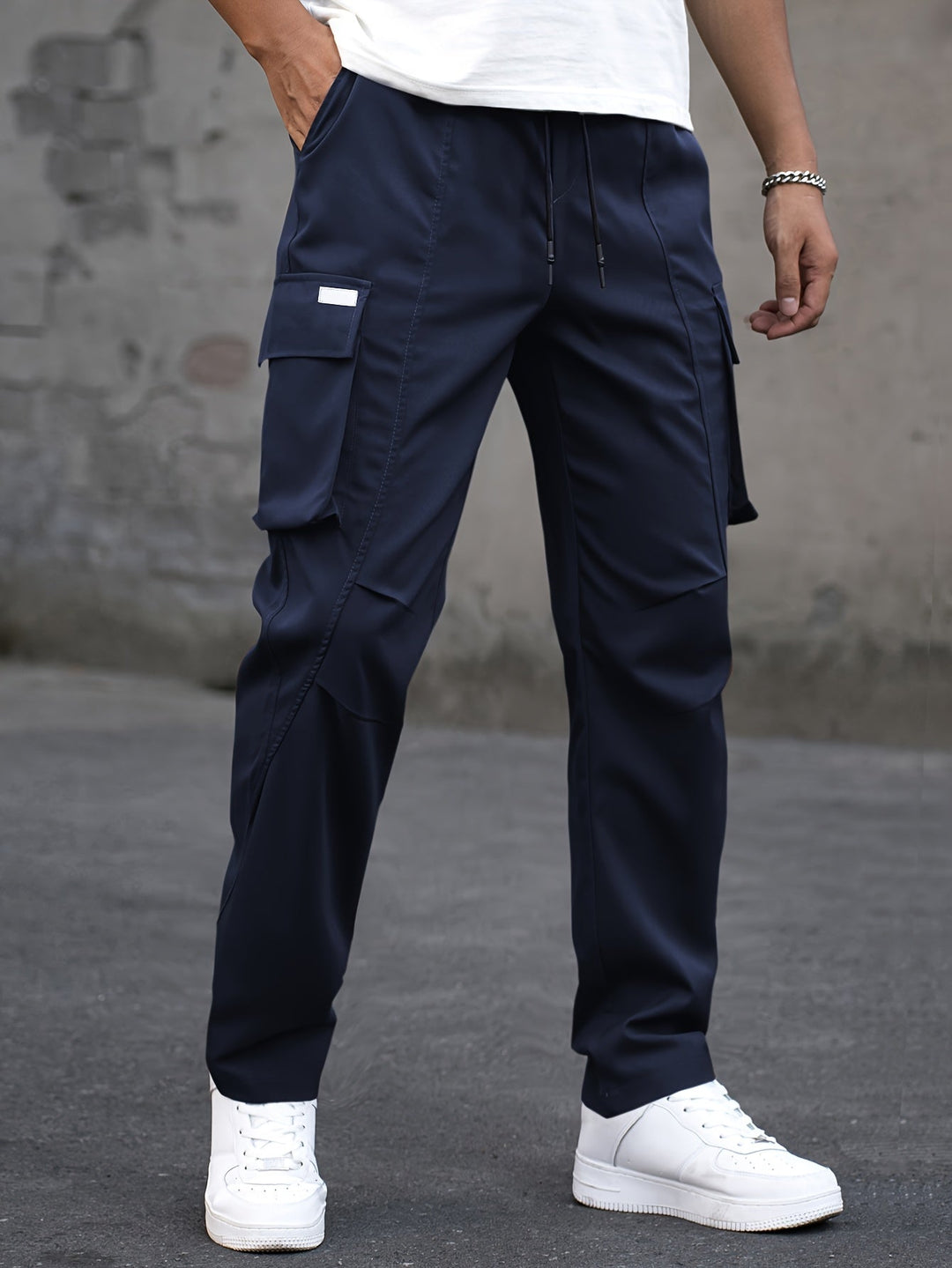 Herren Cargo-Hose Modern für Alltag in Marineblau