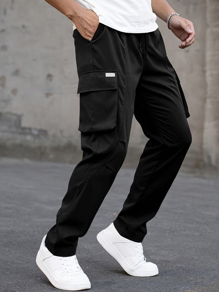 Herren Cargo-Hose Modern für Alltag in Schwarz