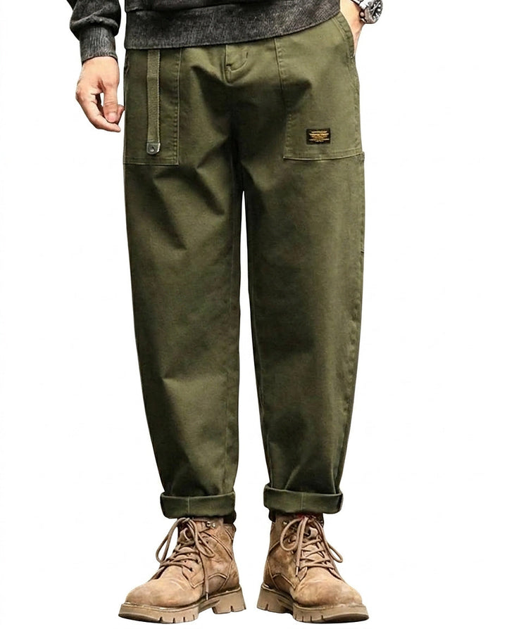 Herren Cargohose Comfort-Fit mit praktischen Taschen in Armeegrün