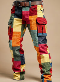 Jakob | Herren Cordhose im Cargo-Stil mit Patchwork