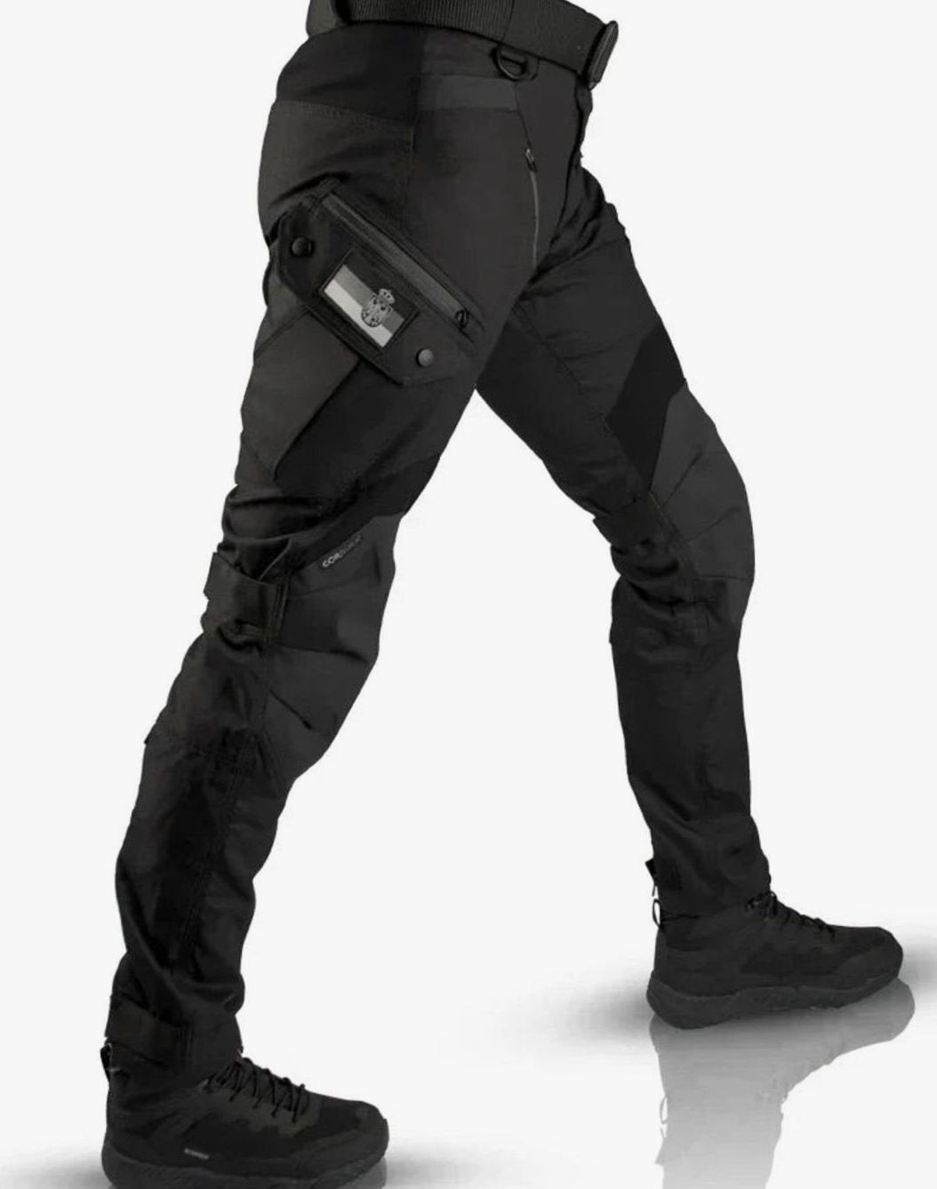 Herren Cordhose Wasserdicht Praktische Cargo in Schwarz