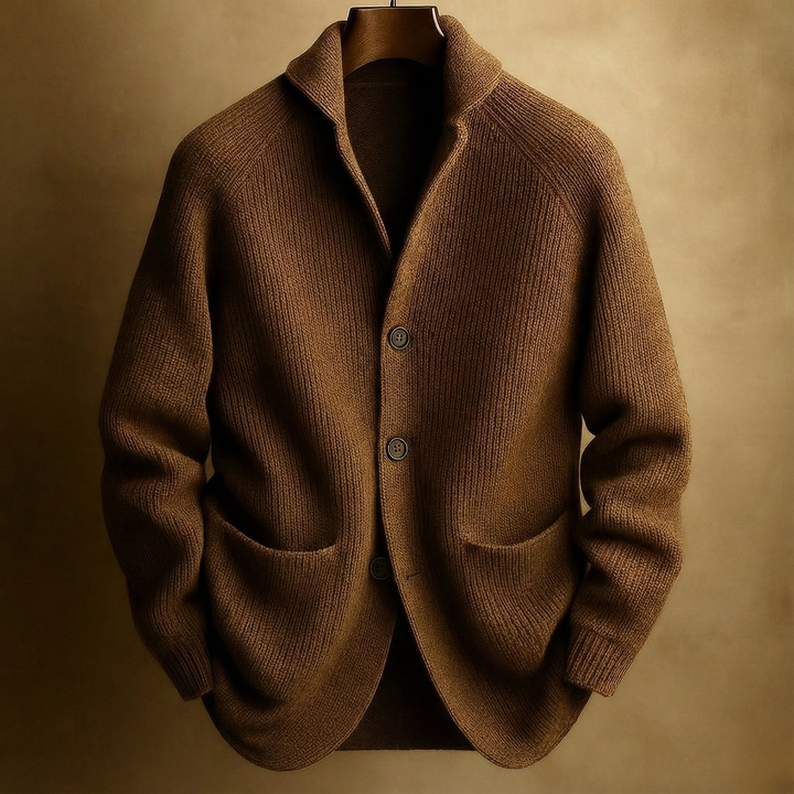 Herren Cordjacke aus Wollmischung zum Layern in Braun