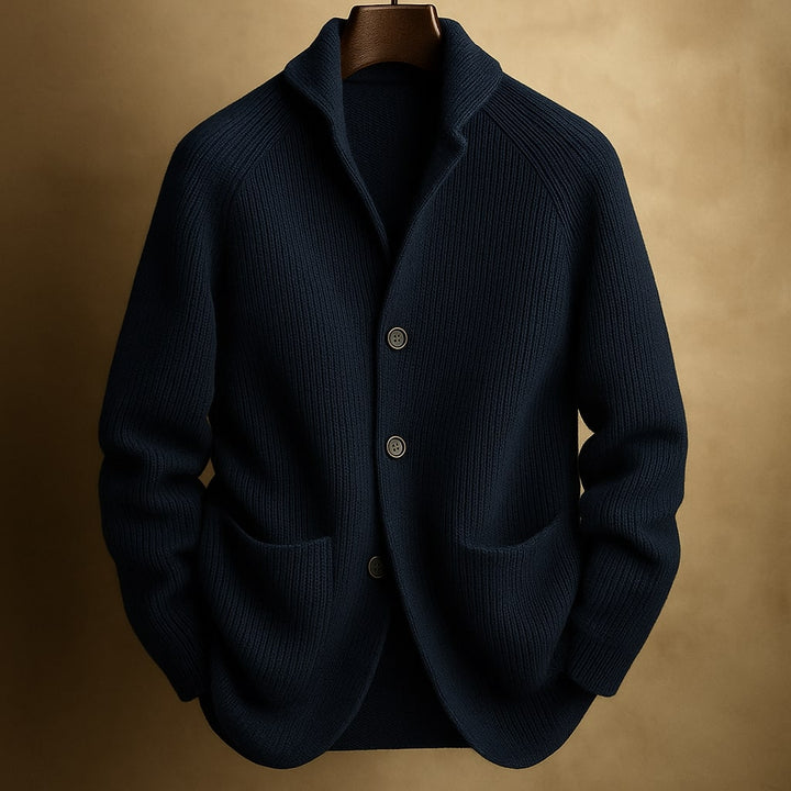 Herren Cordjacke aus Wollmischung zum Layern in Dunkelblau