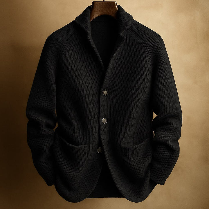 Herren Cordjacke aus Wollmischung zum Layern in Schwarz