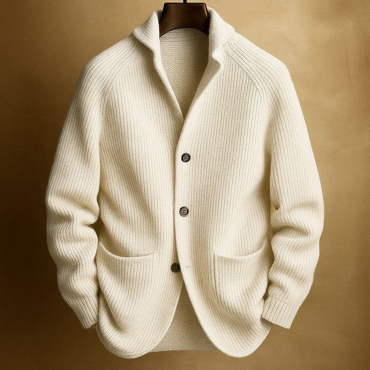 Herren Cordjacke aus Wollmischung zum Layern in Weiß