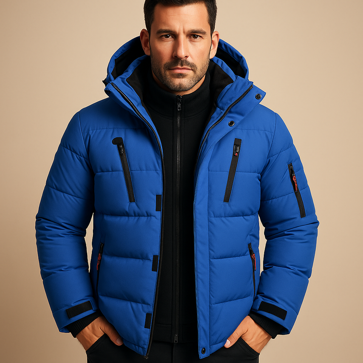 Herren Daunenjacke Alltagstauglich für Herbst in Blau