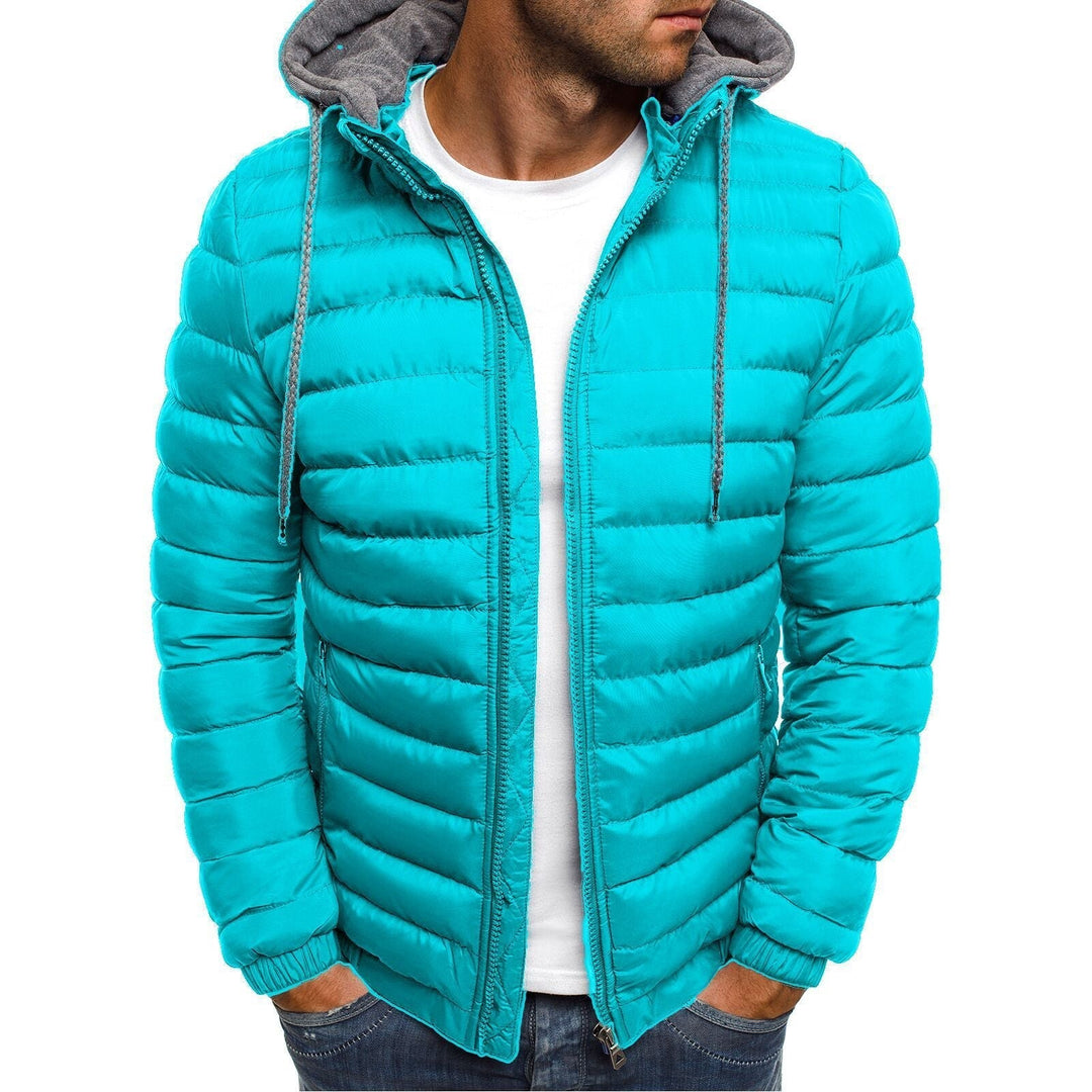 Herren Daunenjacke mit Kapuze für Herbst (3)