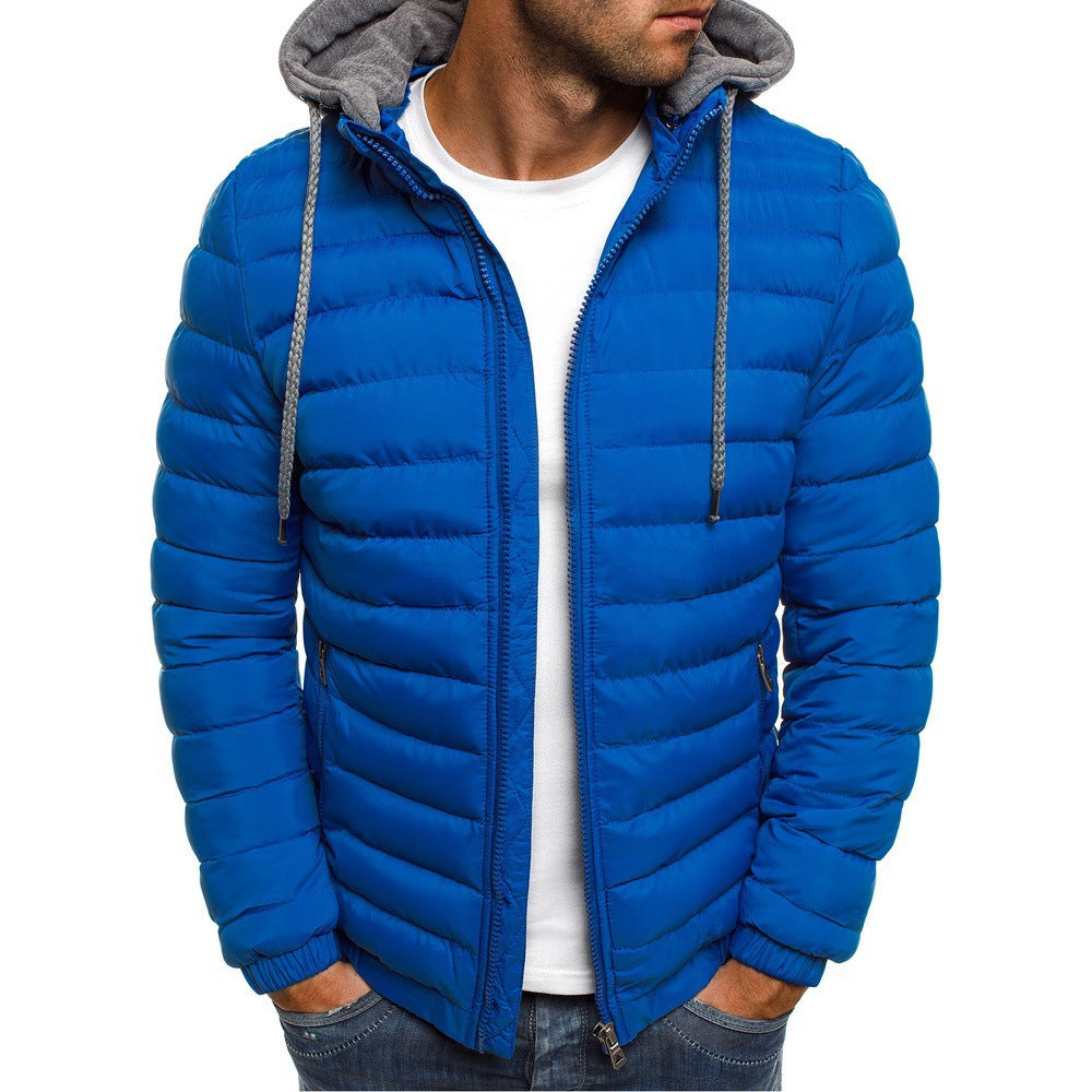 Herren Daunenjacke mit Kapuze für Herbst (5)