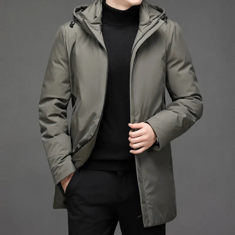Herren Daunenjacke wasserdicht und warm in Grün