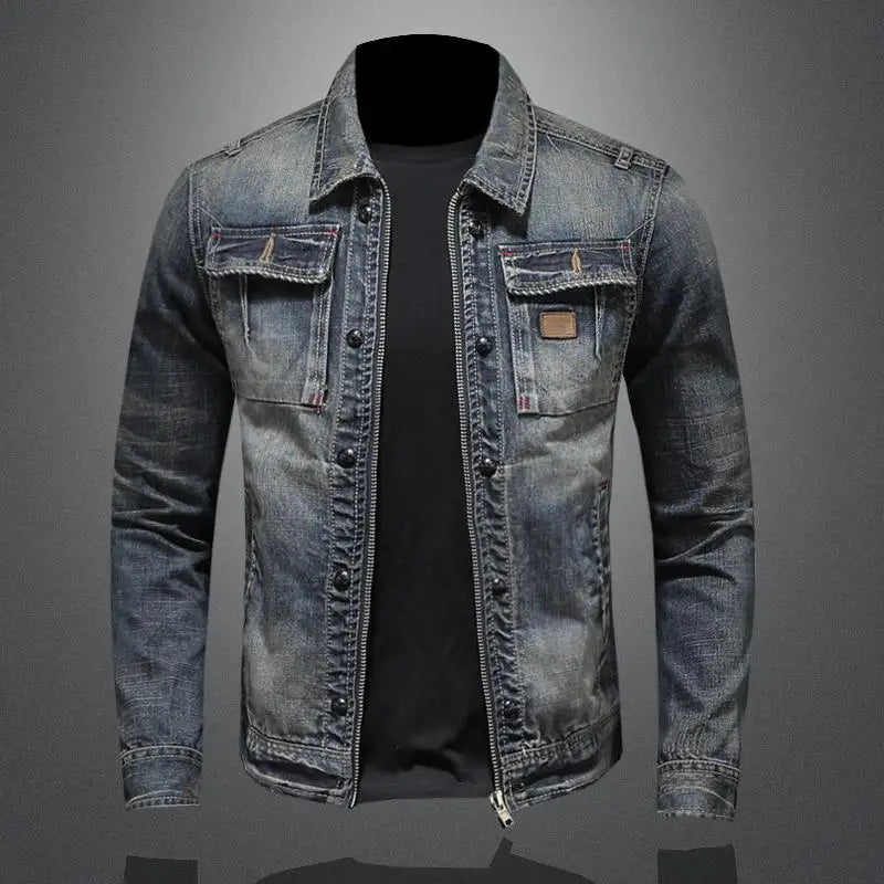 Herren Denimjacke im klassischen Vintage-Stil